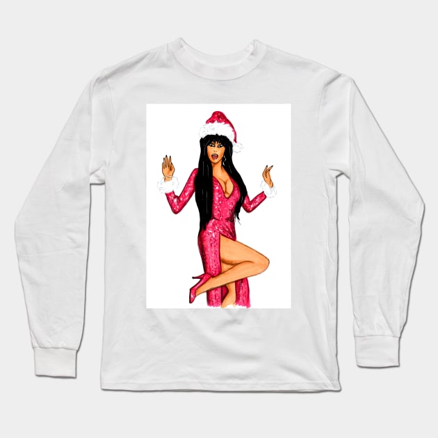 Cassandra Peterson Long Sleeve T-Shirt by Svetlana Pelin